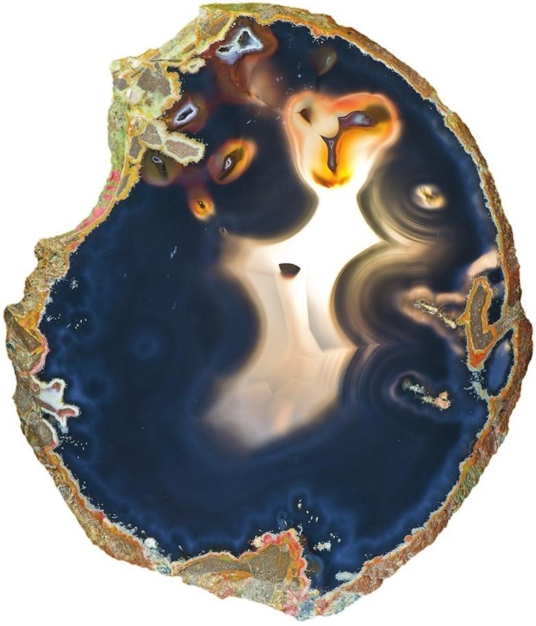 Collection Caillois, agate dite « Le petit fantôme », Rio grande do Sul, Brésil. Paris, Muséum national d’histoire naturelle, donation Aléna et Roger Caillois (1988).