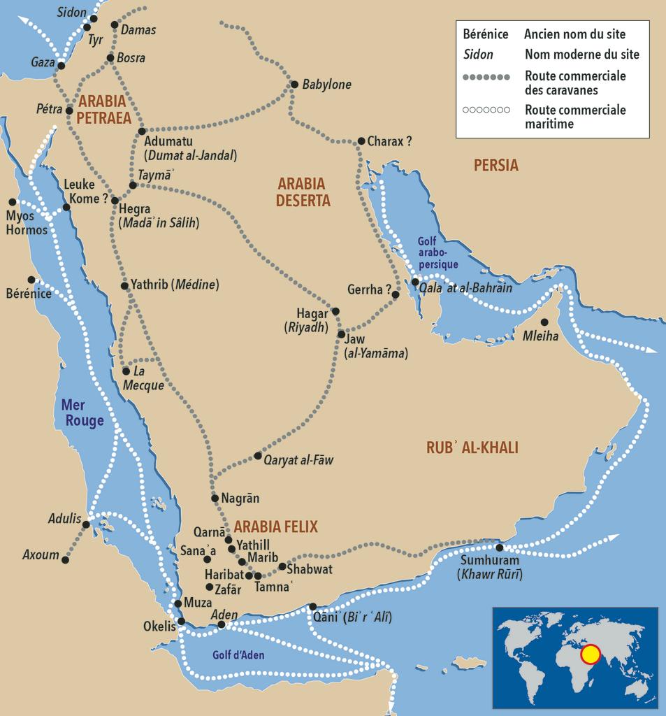 Carte de l’Arabie antique. 
