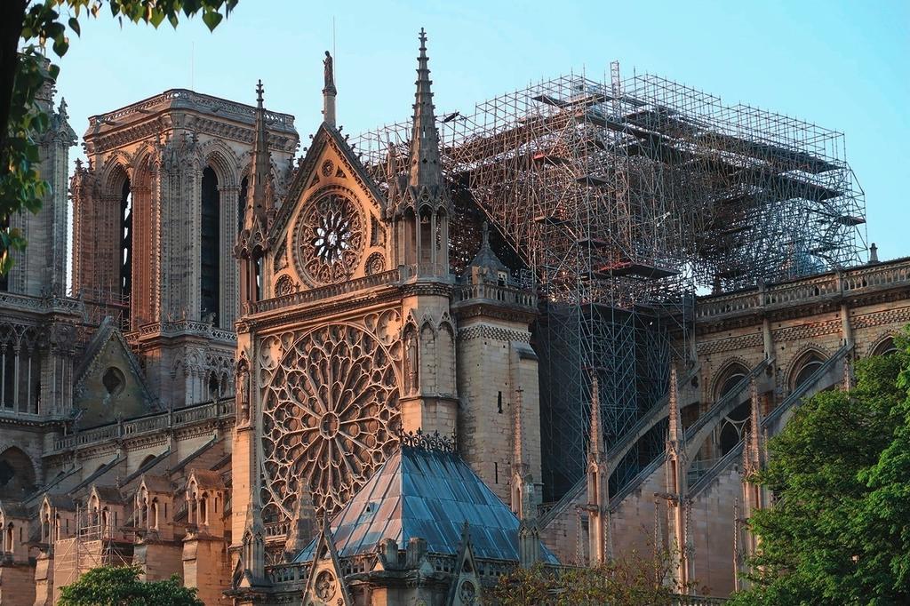 Vue actuelle du chantier de Notre-Dame de Paris.