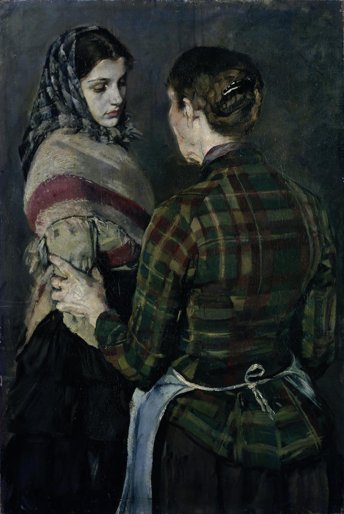 Christian Krohg, L’Avertissement [Formaningen], 1886. Huile sur toile, 96,5 x 65,5 cm. Kristiansand, Kunstsilo. 