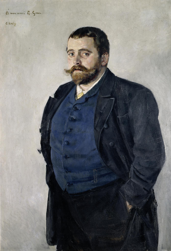 Christian Krohg, Gerhard Gran, 1884. Huile sur toile, 114 x 80 cm. Oslo, Universitetet i Oslo.