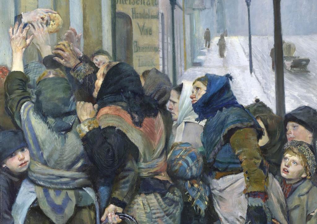 Christian Krohg, La Lutte pourl’existence [Kampen for tilværelsen] (détail), 1889. Huile sur toile, 300,7 x 226,2 cm. Oslo, Nasjonalmuseet.