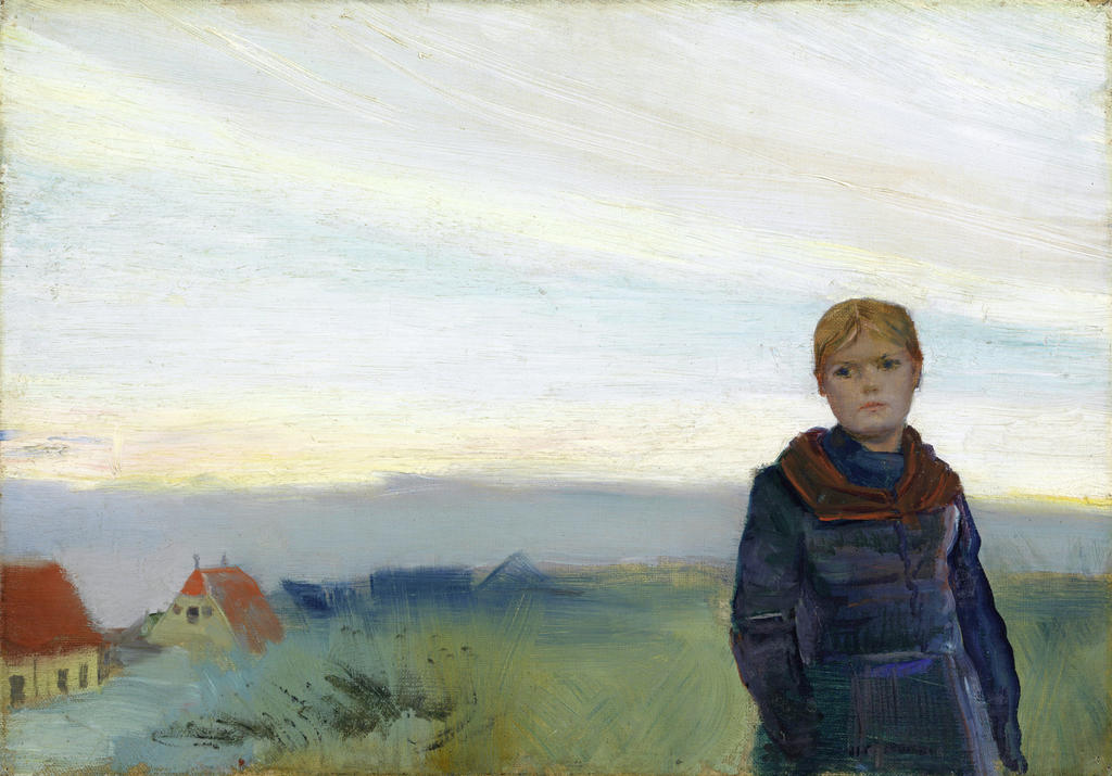 Christian Krohg, La Petite Gaihede [Lille Gaihede], probablement 1888 Huile sur toile, 32 x 46 cm. Oslo, Nasjonalmuseet. 