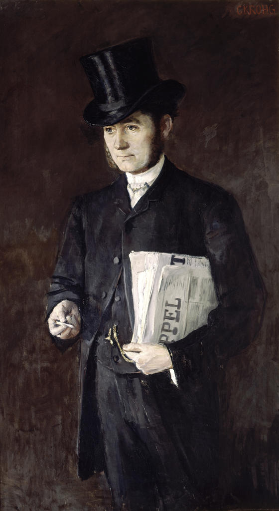 Christian Krohg, Le Rédacteur en chef Ola Thommessen, 1884. Huile sur toile, 144 x 81,5 cm. Oslo, Verdens Gang AS 