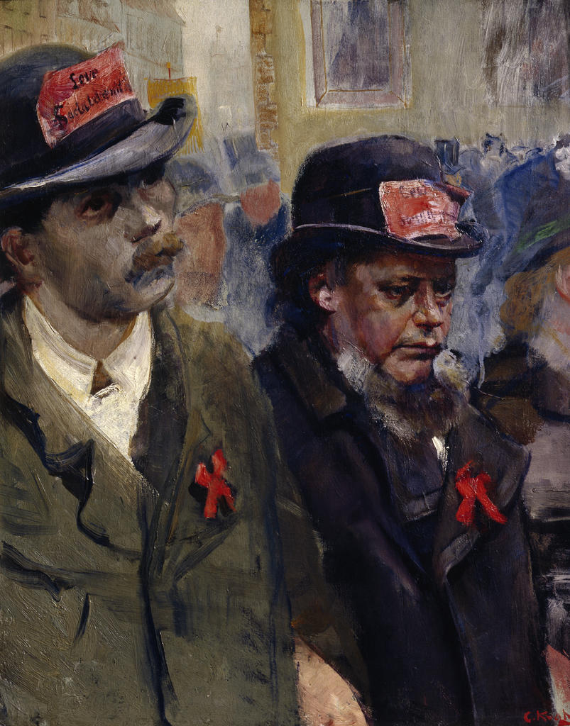 Christian Krohg, Socialistes [Sosialister], 1888. Huile sur toile, 67 x 55 cm. Collection particulière.