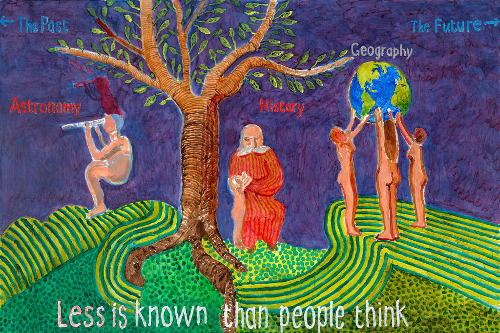 David Hockney (né en 1937), « After Munch : Less is Known than People Think », 2023. Acrylique sur toile, 121,9 x 182,9 cm.