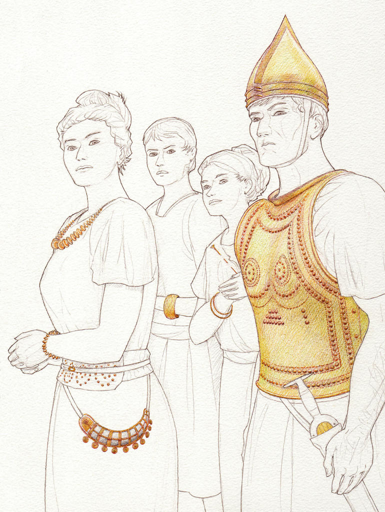 Évocation des élites du bronze final,vers 1300‑1200 avant notre ère dans le sud-est du Bassin parisien.