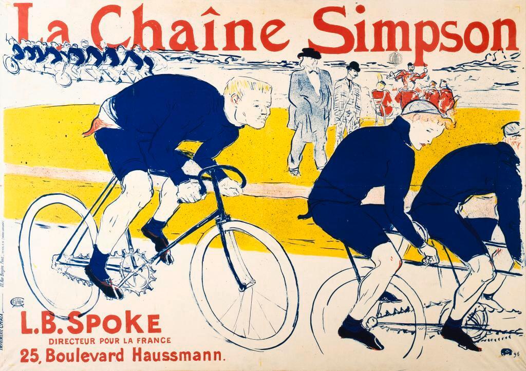 Henri de Toulouse-Lautrec (1864-1901), La Chaîne Simpson, 1896. Lithographie, 124,6 x 86,9 cm.