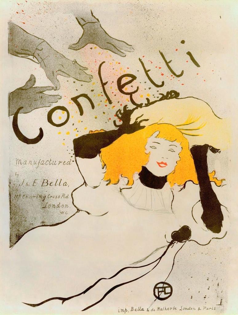 Henri de Toulouse-Lautrec (1864-1901), Confetti. Lithographie, 57 x 44,7 cm.