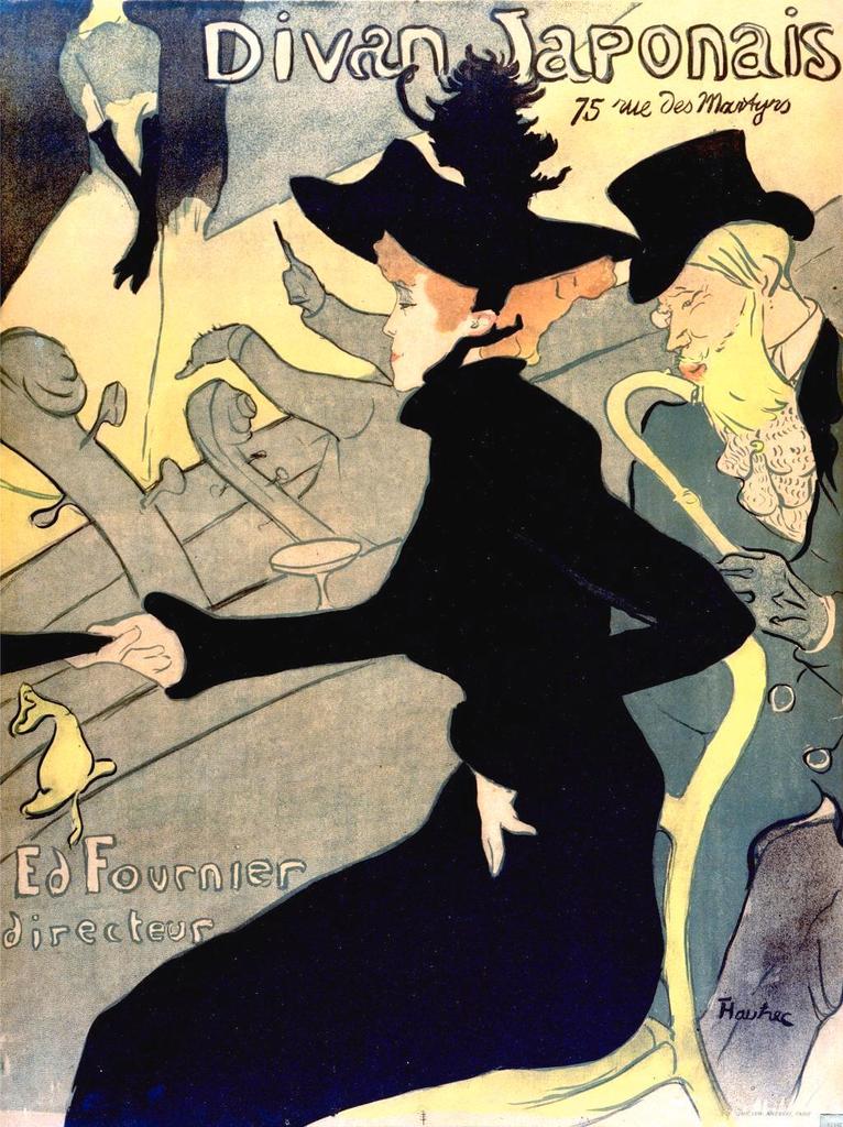 Henri de Toulouse-Lautrec (1864-1901), Divan Japonais (après restauration), 1892. Lithographie, 81,7 x 60,8 cm.
