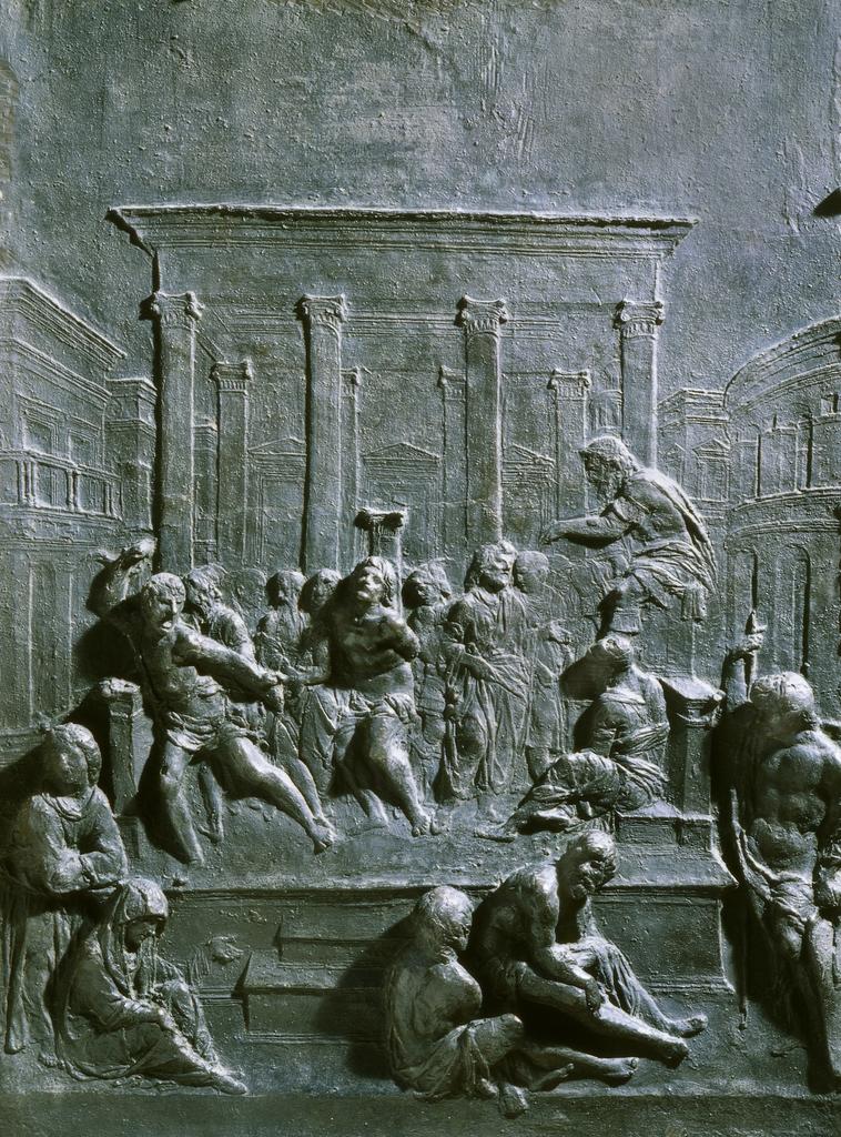Francesco di Giorgio Martini, La Flagellation du Christ, vers 1480-1485. Bronze, 55,5 x 40,5 x 4 cm. Pérouse, galerie nationale de l’Ombrie.