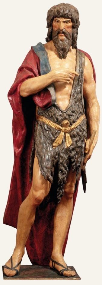 Francesco di Giorgio Martini, Jean Baptiste, 1464-1466. Bois polychromé, 182 x 60 x 47 cm. Sienne, Museo dell’Opera Metropolitana del Duomo. 