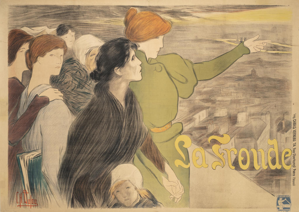Clémentine-Hélène Dufau (1869-1937), La Fronde, 1898, lithographie, 99,8 x 137,8 cm, Impr. Charles Verneau, Paris (archives Galerie Documents).