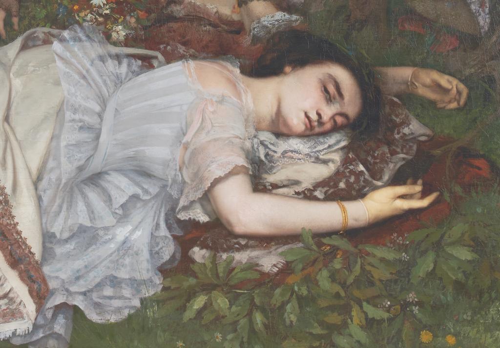 Gustave Courbet, Les Demoiselles des bords de la Seine (détail), 1857. Huile sur toile, 174 x 206 cm. Paris, Petit Palais – musée des Beaux-Arts de la Ville de Paris.