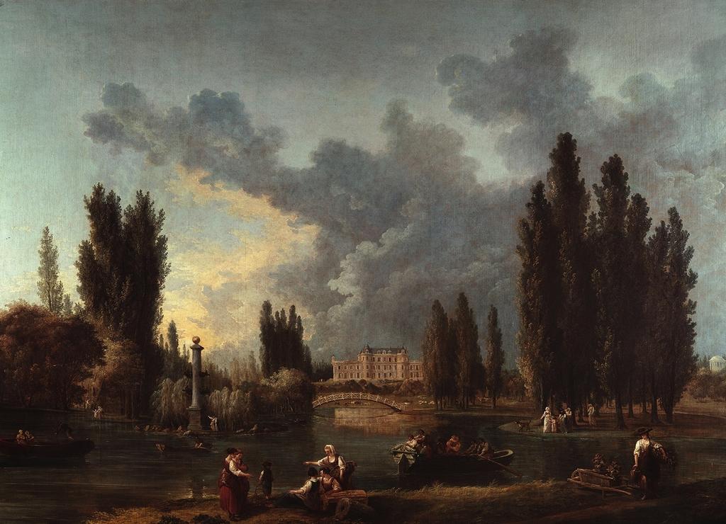 Hubert Robert (1733-1808), Le château de Méréville. Huile sur toile. Sceaux, musée du domaine départemental de Sceaux.