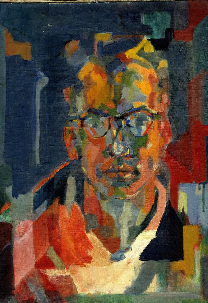 Jacques Thuillier (1928-2011) dit Jean Caritey, Autoportrait, années 1940-1950, huile sur toile, Nevers, médiathèque Jean Jaurès, fonds Thuillier. 