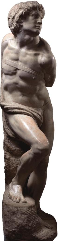 Michel-Ange, Esclave rebelle, 1513-1515. Marbre, 218 x 72,4 x 73,5 cm. Paris, musée du Louvre.
