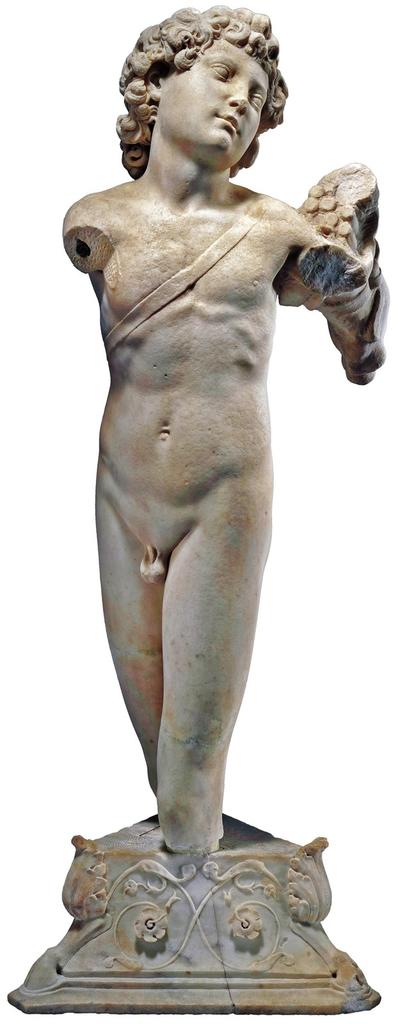 Michel-Ange, Jeune archer (Cupidon ?), vers 1497 (?). Marbre, 94 x 33,7 x 35,6 cm. Paris, ministère de l’Europe et des Affaires étrangères, en dépôt au Metropolitan Museum of Art, New York.
