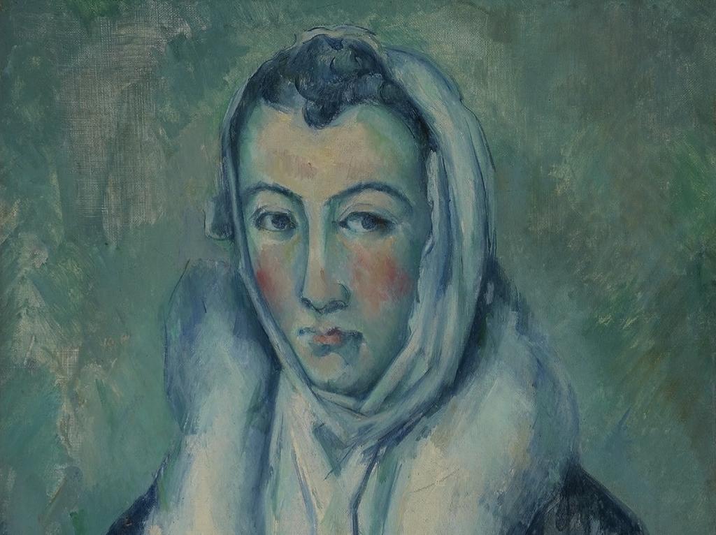 Paul Cezanne, d’après Greco, La Femme à l’hermine (détail), 1885-1886. Huile sur toile, 53 x 49 cm. Avec l’aimable autorisation de la Daniel Katz Gallery, Londres.