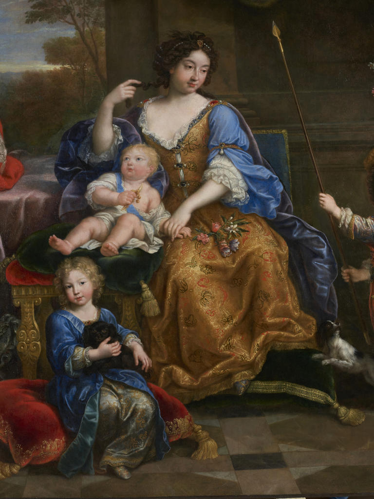 Pierre Mignard (1612-1695), La Famille du Grand Dauphin, Louis de France (détail), 1687. Huile sur toile, 232 x 304 cm. Versailles, musée national des châteaux de Versailles et de Trianon. 