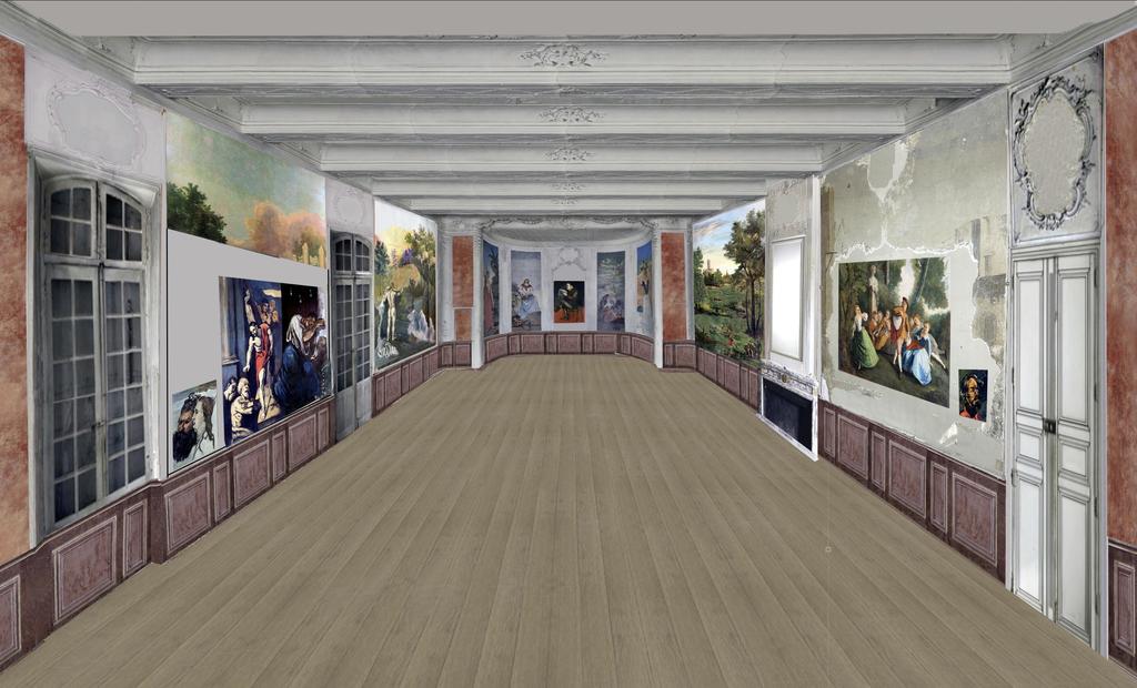 Restitution du grand salon du Jas de Bouffan. 