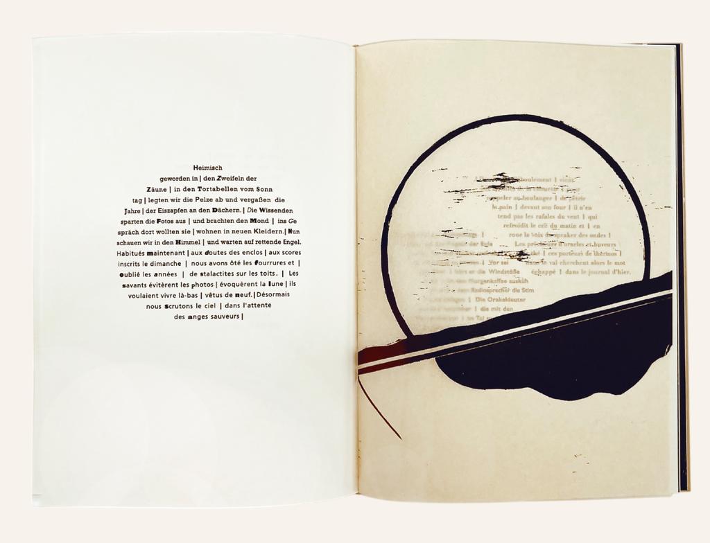 Wetterleuchten / Fulgurance, vingt-deux poèmes inédits de Johannes Strugalla, six bois gravés de Takesada Matsutani.