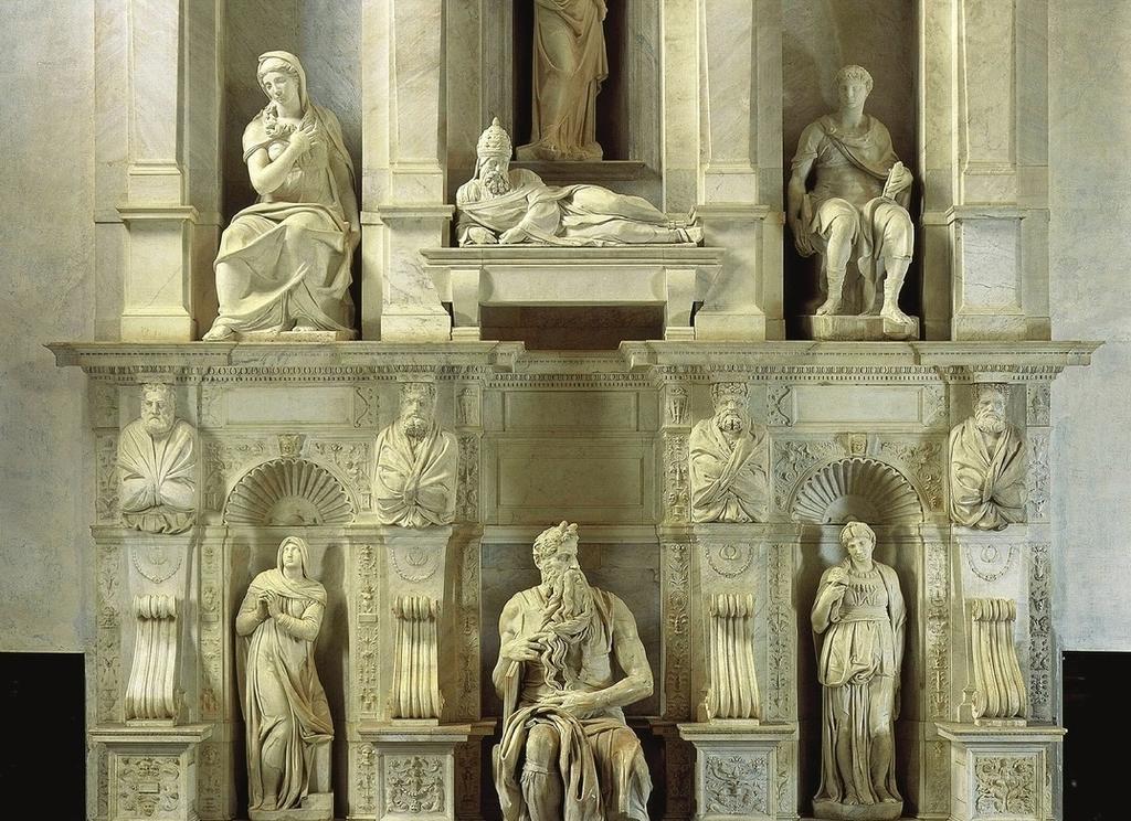 Le tombeau du pape Jules II par Michel-Ange et assistants (détail). Rome, basilique San Pietro in Vincoli.