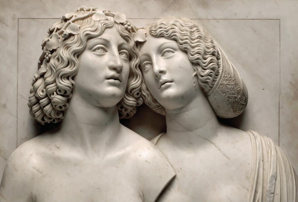 Tullio Lombardo, Bacchus et Ariane (détail), vers 1505-1510. Marbre, 56 x 71,6 x 22 cm. Vienne, Kunsthistorisches Museum.