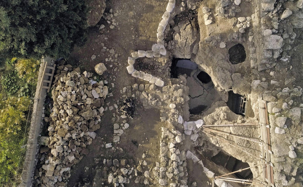 Vue aérienne des hypogées.