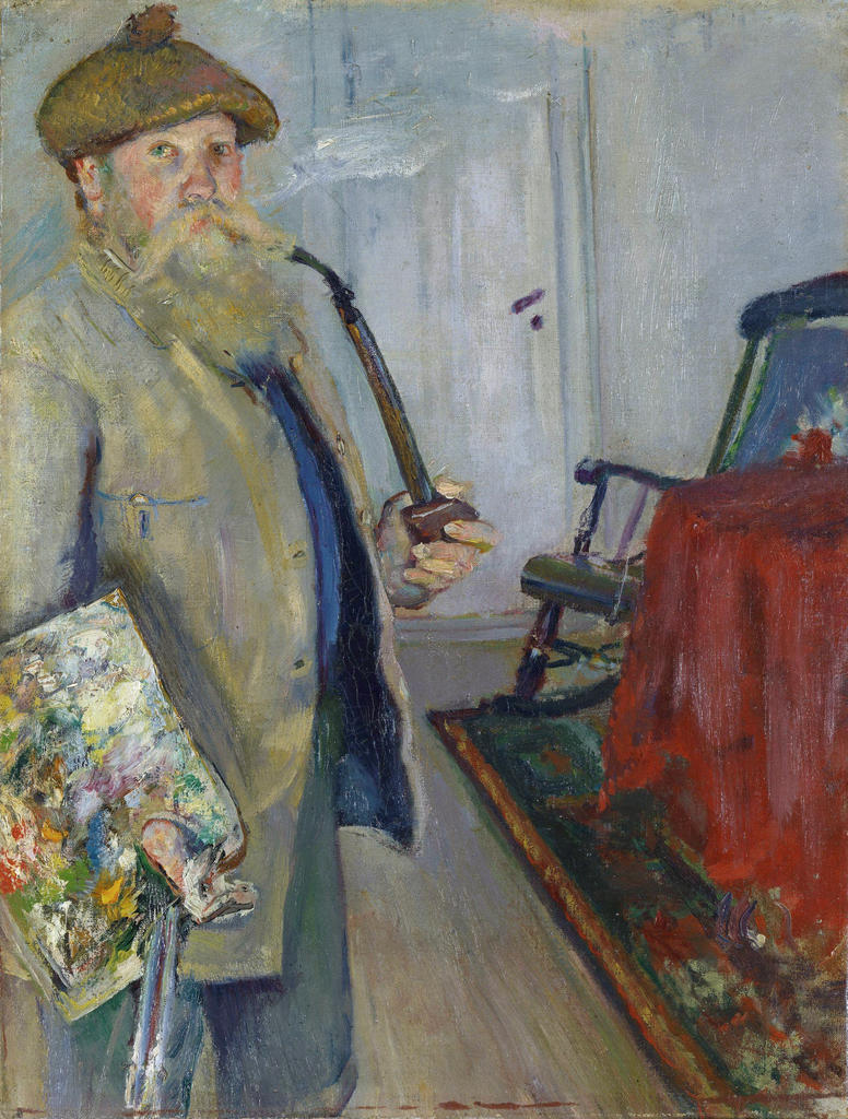 Christian Krohg, Autoportrait au béret [Selvportrett], 1883. Huile sur toile, 47,5 x 36 cm. Oslo, Nasjonalmuseet.