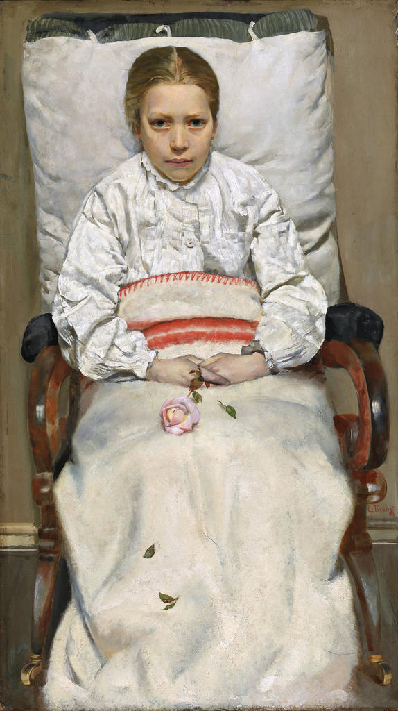 Christian Krohg, Jeune fille malade [Syk pike], 1881. Huile sur toile, 102 x 58 cm. Oslo, Nasjonalmuseet.