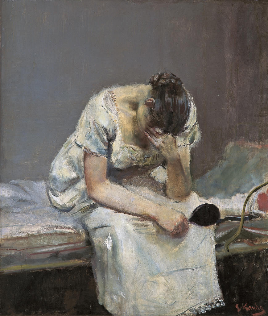 Christian Krohg, Madeleine, 1883. Huile sur toile, 53 x 45 cm. Lillehammer, Lillehammer Kunstmuseum. 