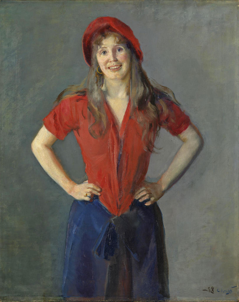 Christian Krohg, La Peintre Oda Krohg, 1888. Huile sur toile, 86,4 x 68,8 cm. Oslo, Nasjonalmuseet.