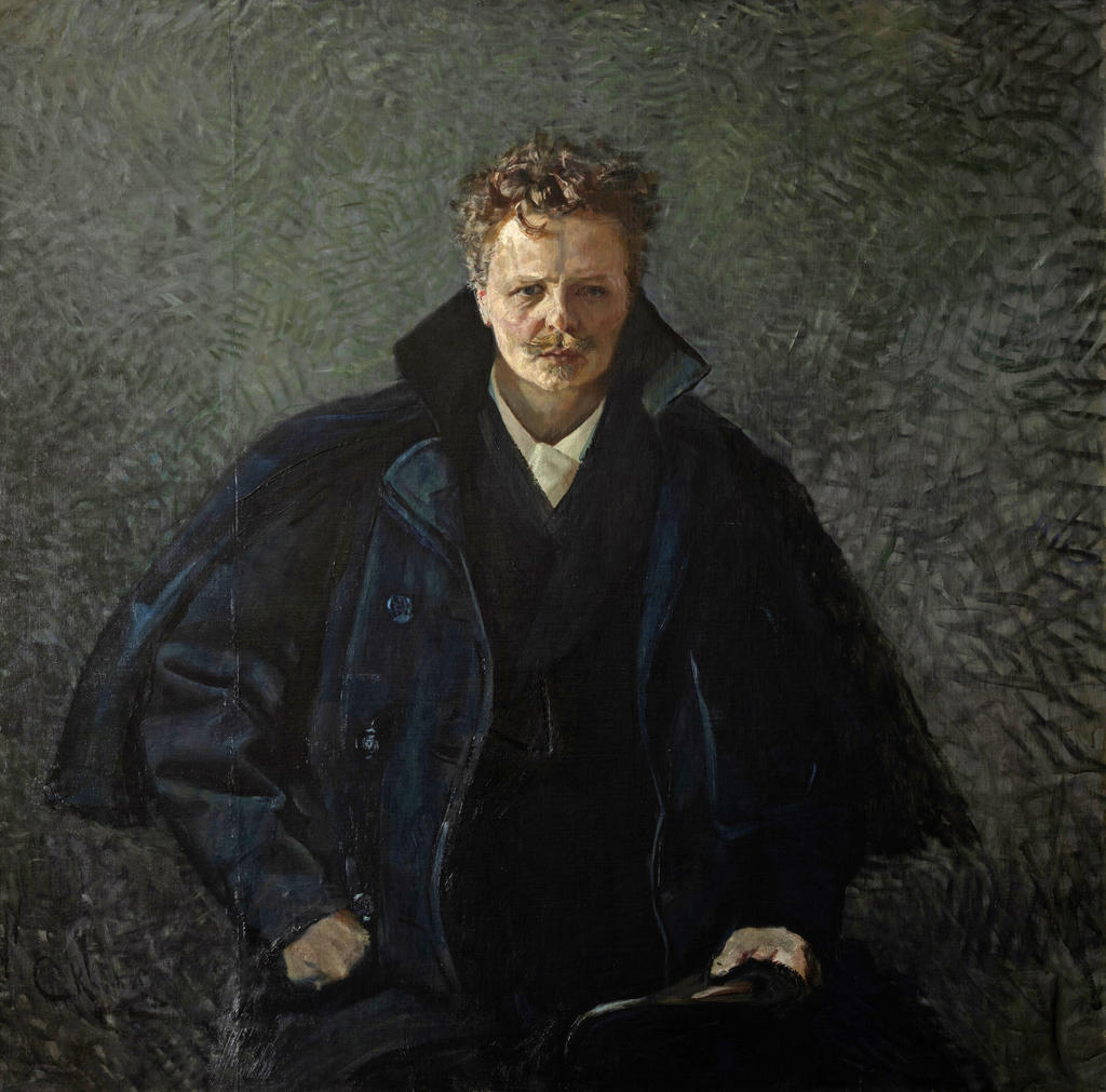 Christian Krohg, L’Écrivain suédois August Strindberg, 1893. Huile sur toile, 126 x 128 cm. Oslo, Ibsen Museum & Teater. 