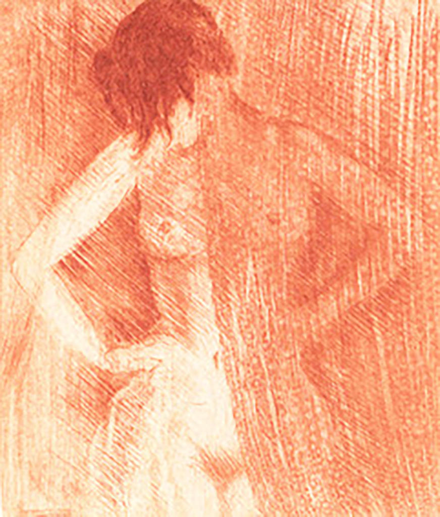 Edmond Rigal (1902-1996), Toilette, 1952, eau-forte. 