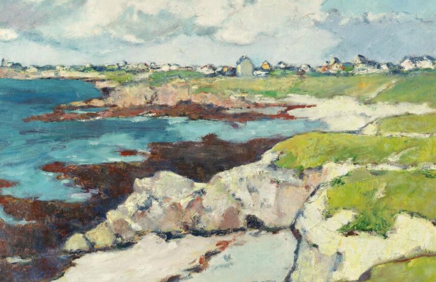 André Wilder (1871-1965), Portivy, vu de la pointe de Beg-en-Aud. Huile sur toile, 61 x 73 cm. Collection particulière.