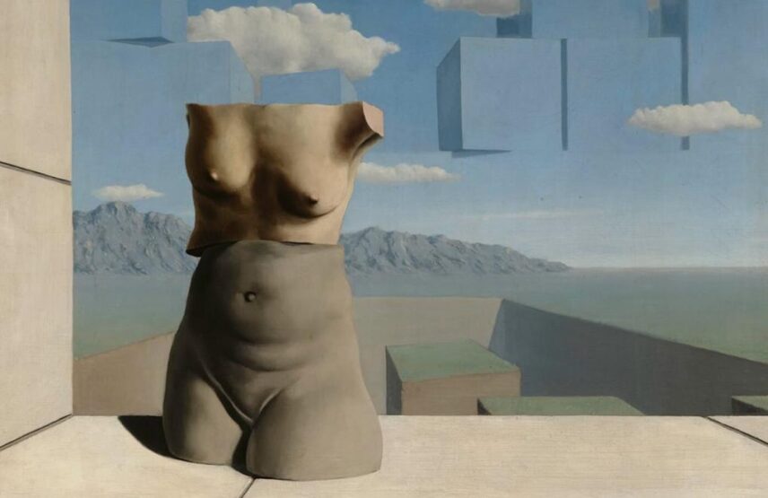 René Magritte (1898-1967), Les marches de l’été (détail), 1938. Huile sur toile, 60 x 73 cm. Paris, Centre Pompidou, musée national d’Art moderne.