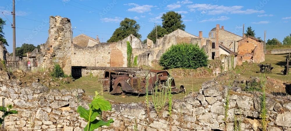 Les ruines d'Oradour-sur-Glane.