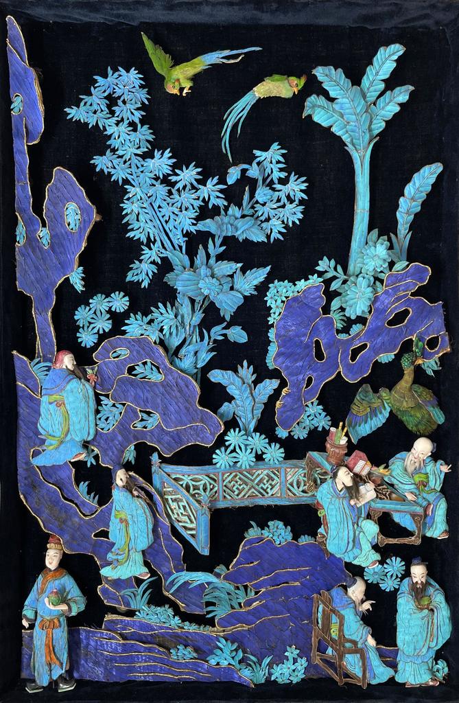 Ensemble composite (vitrine et cadre), anonyme, République populaire de Chine.