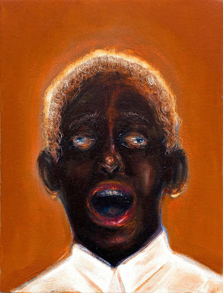 Antonio Oba (né en 1983), Cantor de coral – estudo, 2023. Huile sur toile, 33 x 25 cm. Pinault Collection. 
