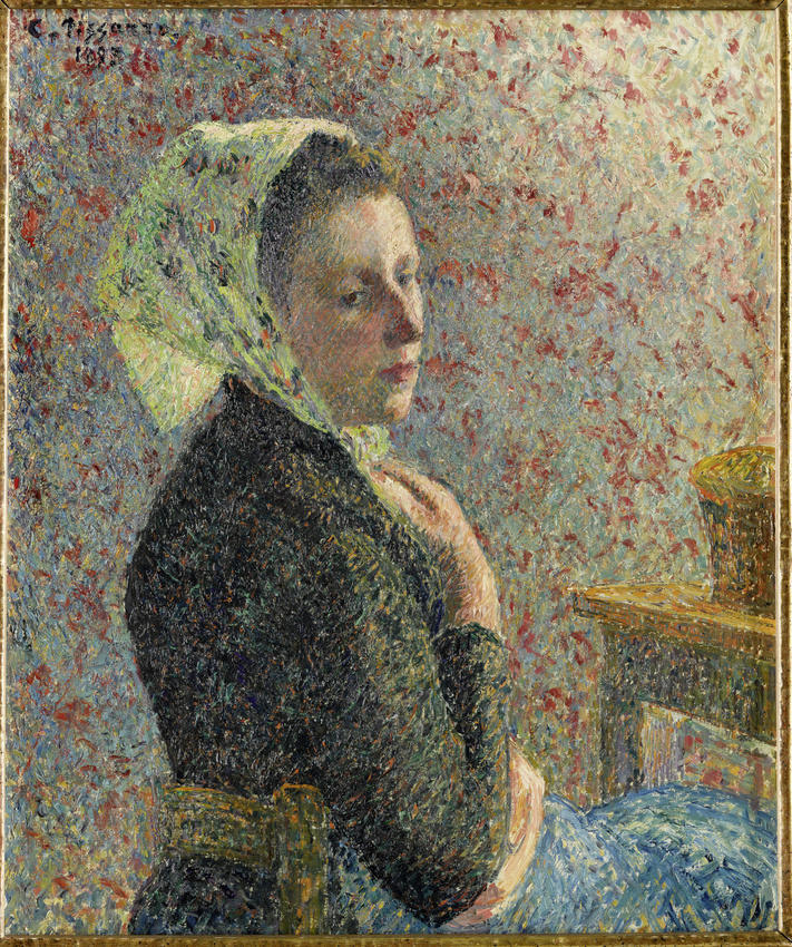 Camille Pissarro, Femme au fichu vert, 1893. Huile sur toile, 65,5 x 54,5 cm. Paris, Musée d'Orsay.