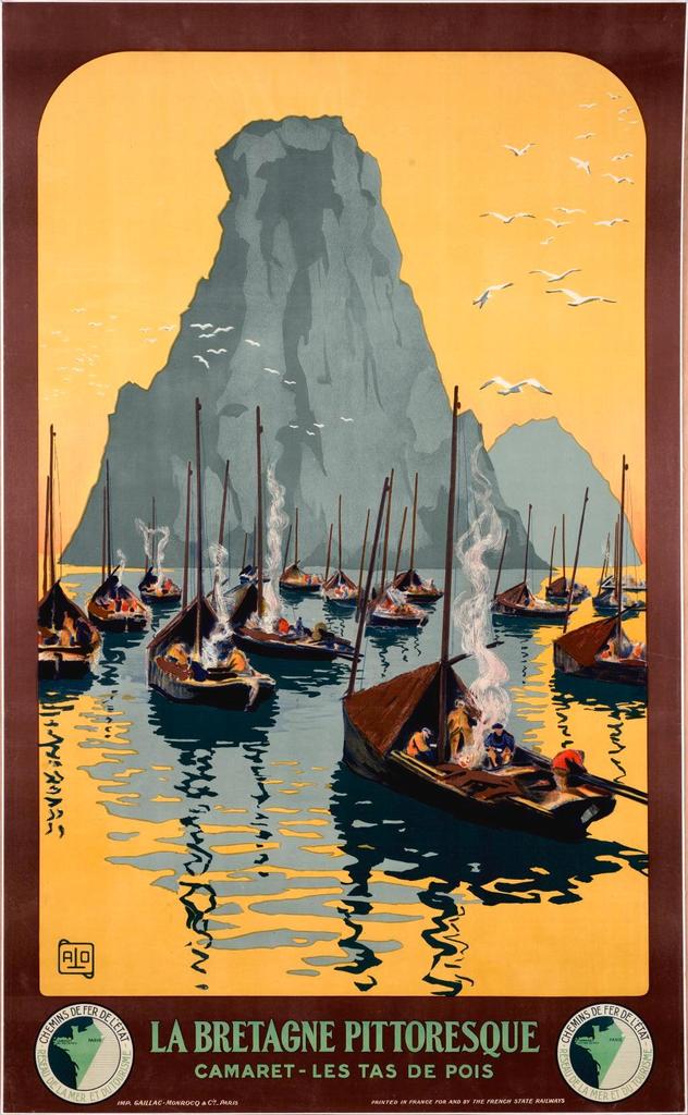 La Bretagne pittoresque, Camaret, les Tas de Pois – Chemins de fer de l’État, vers 1930.