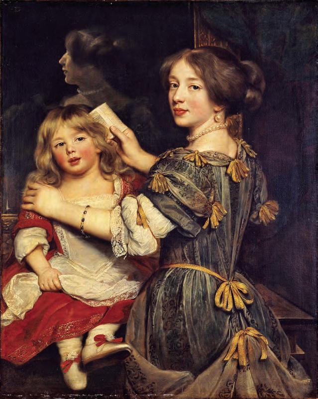 Claude Lefebvre (1632-1675), La Fille aînée de l’artiste peignant son frère, vers 1672. Huile sur toile, 102,3 x 82,5 cm. Dijon, musée Magnin.
