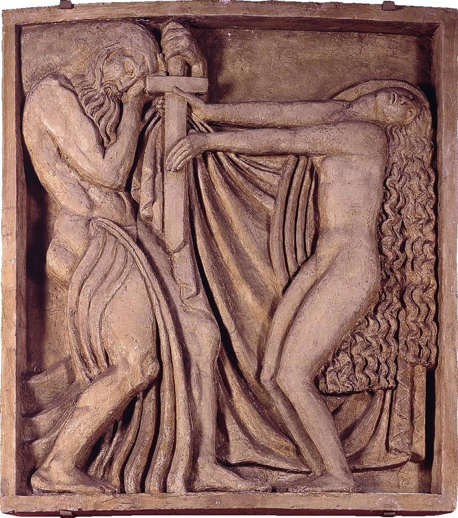 Émile-Antoine Bourdelle, La Tragédie, 1912. Plâtre, 177 x 158 cm. Moulage d’un bas-relief de la façade du Théâtre des Champs-Élysées à Paris.