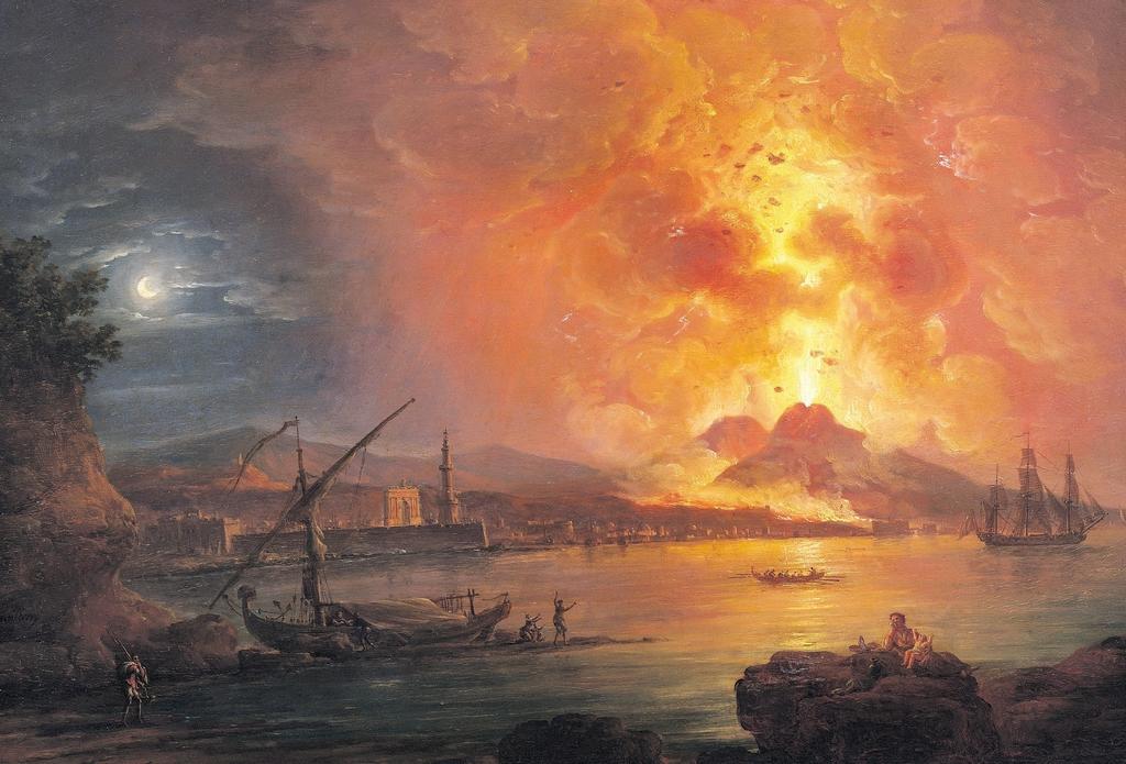 Jean-Baptiste Genillion, Le Vésuve, XIXᵉ siècle. Huile sur toile. Lille, Palais des Beaux-Arts.