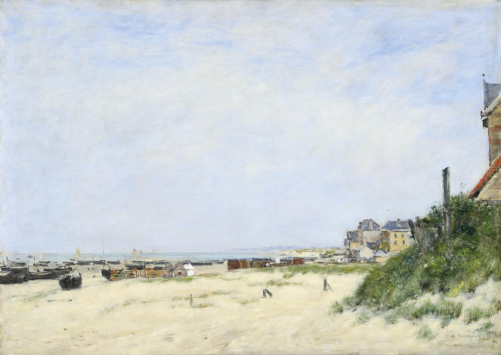 Eugène Boudin, Berck, le rivage, 1881. Huile sur toile, 46,5 x 65 cm. Le Touquet-Paris-Plage, musée du Touquet-Paris-Plage – Édouard Champion.  