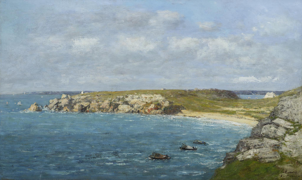 Eugène Boudin, Camaret, la pointe du Toulinguet, 1873. Huile sur toile, 54,5 x 89,5 cm. Collection de Yann Guyonvarc’h.