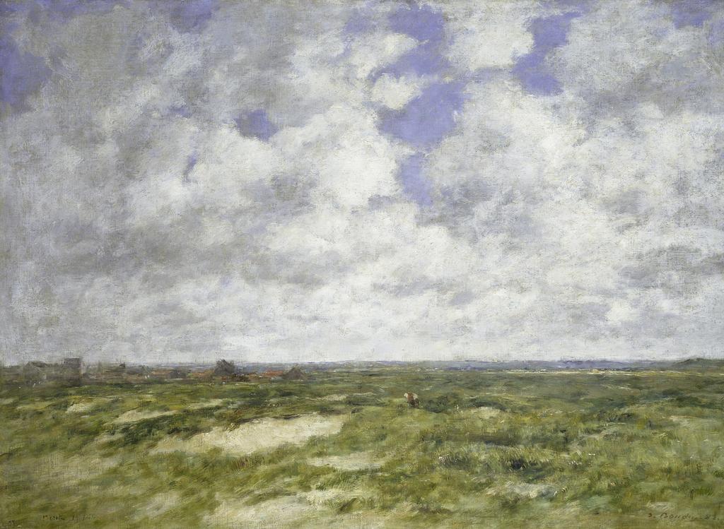 Eugène Boudin, Dunes à Berck, temps nuageux, 1882. Huile sur toile, 55 x 75 cm. Oxford, Ashmolean Museum.