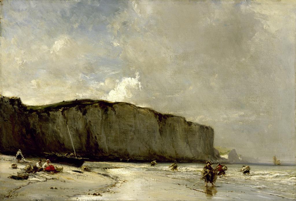 Eugène Isabey, Vue de la côte normande, 1852. Huile sur toile, 44,1 x 65,1 cm. Houston, The Museum of Fine Arts.