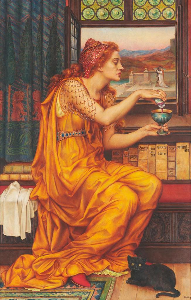 Evelyn De Morgan (1855-1919), La Potion d’amour, 1903. Huile sur toile, 104 x 99 cm. Guildford, The De Morgan Foundation. 
